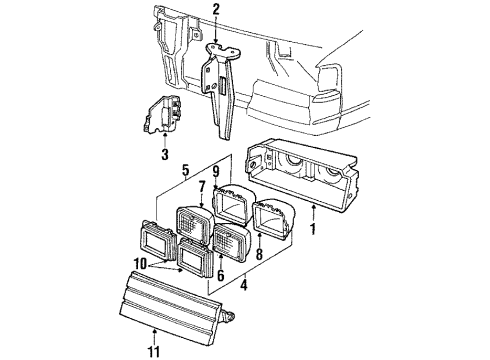 1987 Oldsmobile Toronado Headlamps, Electrical Diagram 1 - Thumbnail