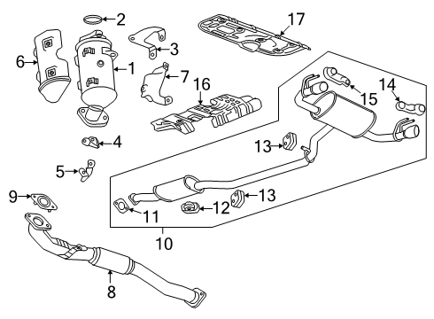 2020 Chevy Blazer Exhaust Components Diagram 2 - Thumbnail