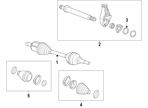 2012 Chevy Volt Front Axle Shafts & Joints, Drive Axles Diagram
