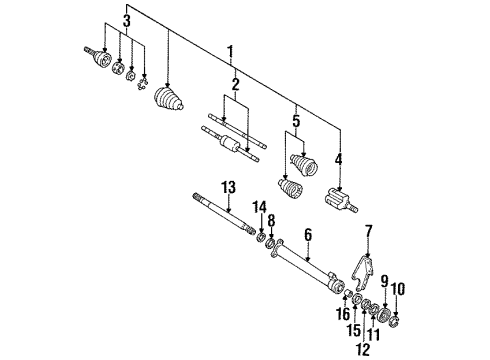 1994 Chevy Lumina C.V. Joint Diagram for 26020959