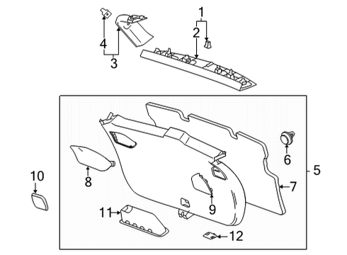 2024 Chevy Trailblazer Interior Trim - Lift Gate Diagram