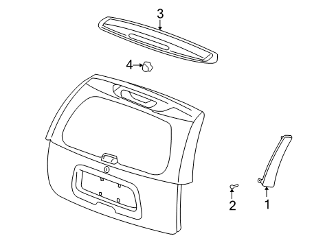 2007 Buick Rainier Exterior Trim - Lift Gate Diagram