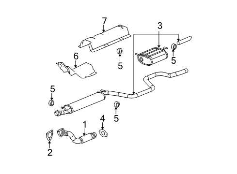 2004 Chevy Malibu Exhaust Components Diagram