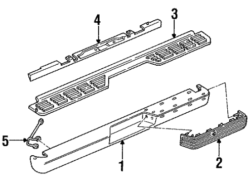 1999 GMC C2500 Suburban Rear Bumper Diagram