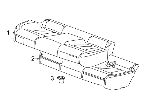 2017 Buick LaCrosse Rear Seat Components Diagram