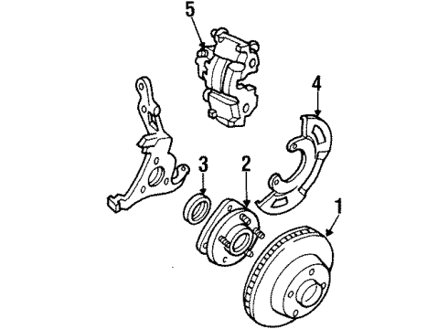 1990 Pontiac 6000 Front Brakes Diagram