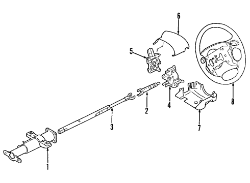 2005 Buick Park Avenue Steering Column, Steering Wheel Diagram