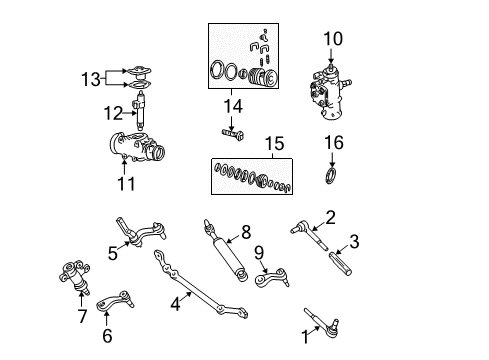 1998 GMC C3500 P/S Pump & Hoses, Steering Gear & Linkage Diagram 4 - Thumbnail