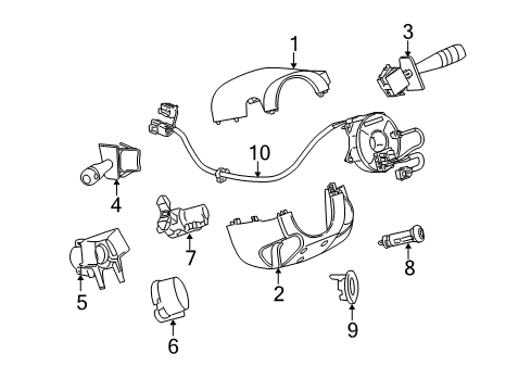 2006 Pontiac Torrent Upper Shroud Diagram for 15231773