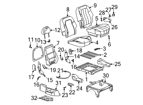 2003 Buick Rendezvous Spring Diagram for 88894903