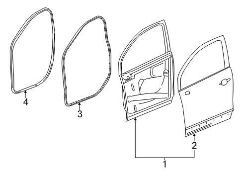 2022 Chevy Equinox Door & Components Diagram
