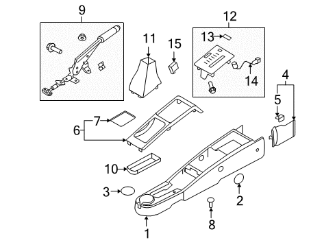 2010 Chevy Aveo5 Console Diagram
