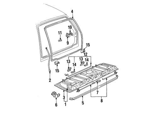 1994 Chevy S10 Blazer Lock Actuator Diagram for 14047811