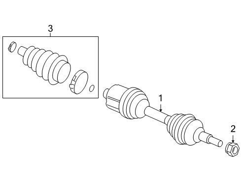 2011 Chevy Malibu Inner Boot, Front Diagram for 19299305