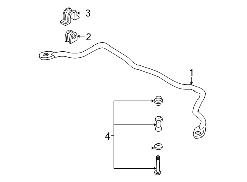 2005 Buick Century Stabilizer Bar & Components - Front Diagram