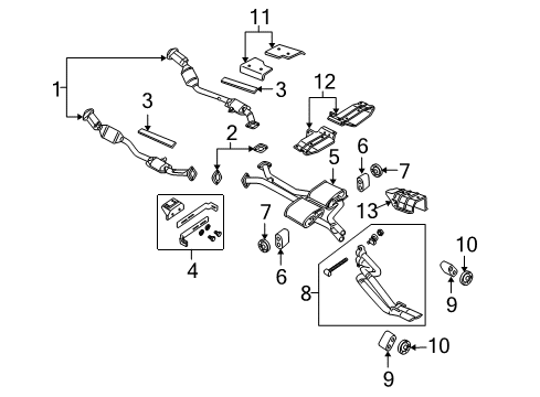 2004 Pontiac GTO Heat Shield Diagram for 92091870