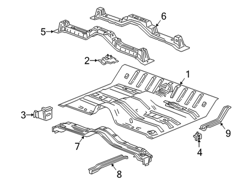 2021 Chevy Silverado 2500 HD Floor Diagram