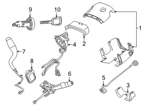 2020 Cadillac Escalade ESV Ignition Lock Diagram