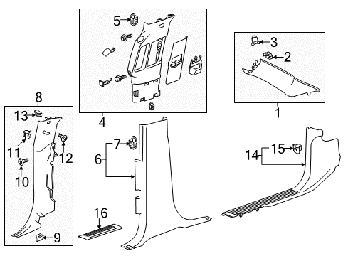 2015 Chevy Silverado 1500 Interior Trim - Cab Diagram 7 - Thumbnail