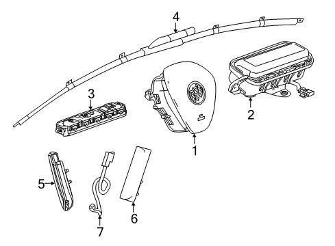 2019 Buick Regal Sportback Front Impact Sensor Diagram for 13587740