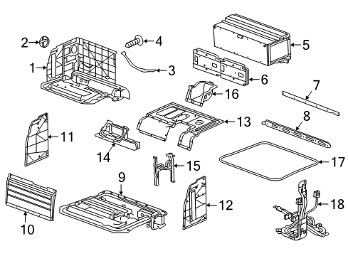 2018 Cadillac CT6 Battery Assembly Diagram for 24290892