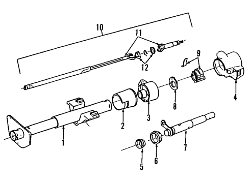 1992 Oldsmobile Custom Cruiser Steering Column, Steering Wheel Diagram