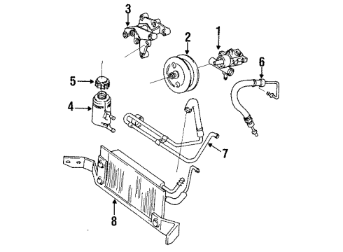 1990 Chevy Corvette Power Steering Hose Diagram for 14104628