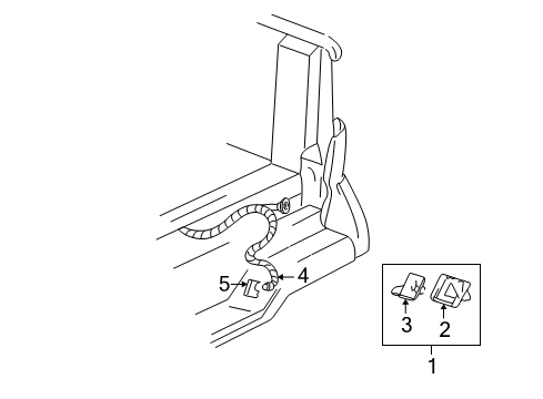 1997 Chevy S10 License Lamp Bracket, Rear Diagram for 15036738