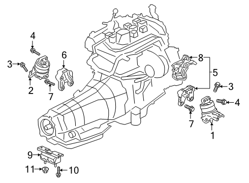 2022 GMC Sierra 1500 Mount Bracket, Passenger Side Diagram for 86808126