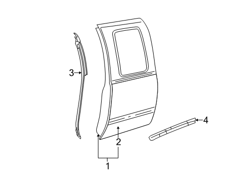 2007 Chevy Silverado 2500 HD Rear Door Diagram