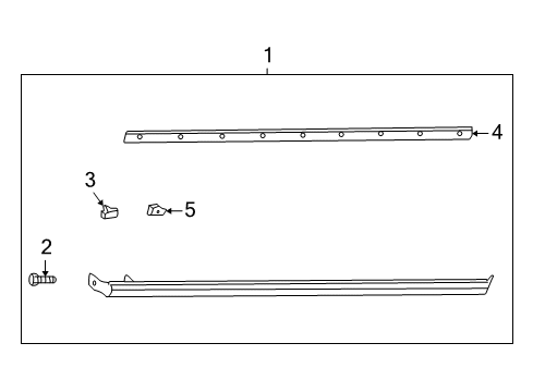 2002 Pontiac Aztek Exterior Trim - Pillars, Rocker & Floor Diagram