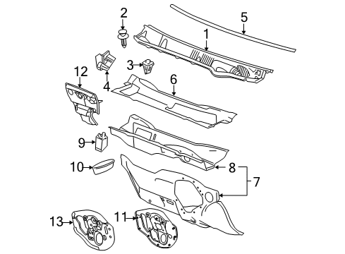 2005 Chevy Cobalt Cowl Diagram
