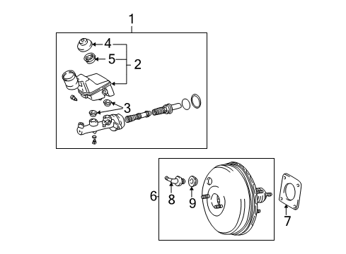2007 Pontiac Vibe Master Cylinder Diagram for 88971208