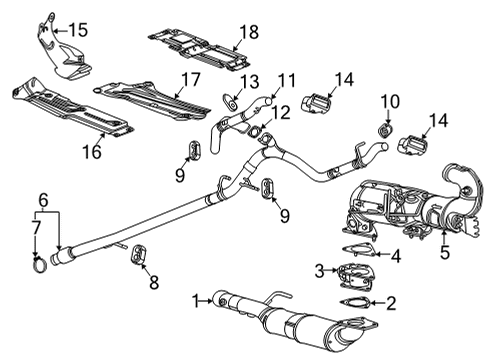 2023 GMC Sierra 1500 Catalytic Converter Diagram for 84825438