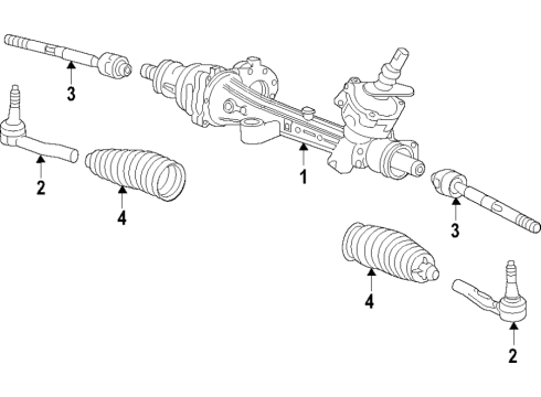 2017 Chevy Volt Steering Column & Wheel, Steering Gear & Linkage Diagram 4 - Thumbnail