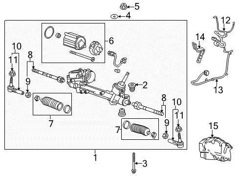 2017 Buick Verano Steering Gear Diagram for 39107561