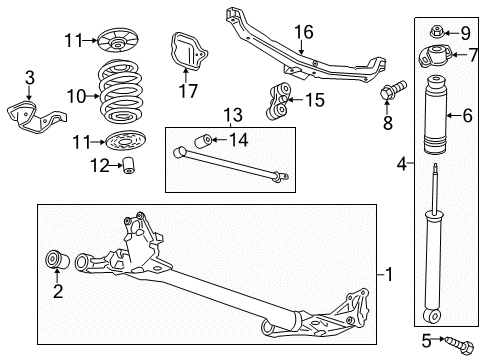 2017 Buick Verano Rear Suspension, Rear Axle, Suspension Components Diagram