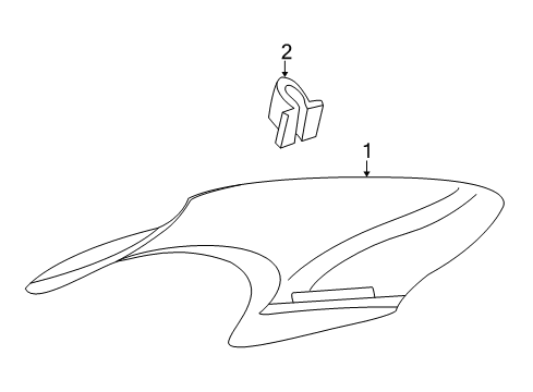 2005 Pontiac Grand Am Interior Trim - Quarter Panels Diagram