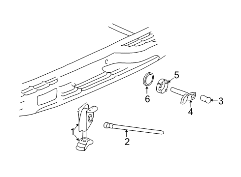 2006 Chevy Silverado 2500 HD Carrier & Components - Spare Tire Diagram