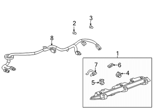 2023 GMC Hummer EV Pickup High Mount Lamps Diagram