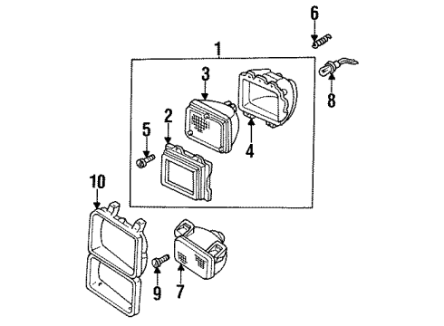 1985 Chevy C20 Suburban Headlamps Diagram