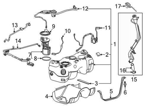 2024 Chevy Trailblazer Fuel System Components Diagram