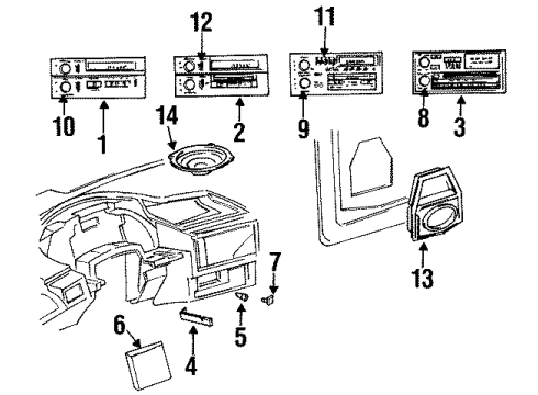 1998 Pontiac Grand Am Radio Diagram for 16180982