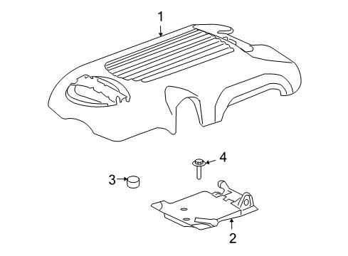 2006 Hummer H2 Engine Appearance Cover Diagram