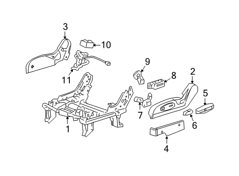 2005 Chevy Equinox Tracks & Components Diagram