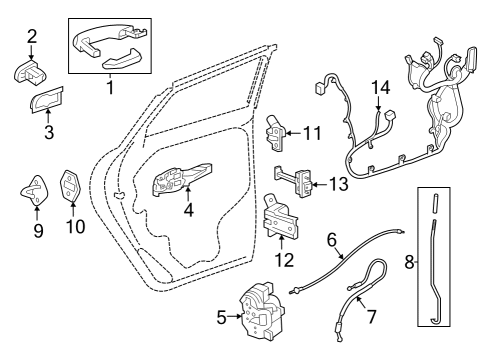 2022 Chevy Equinox Rear Door Diagram