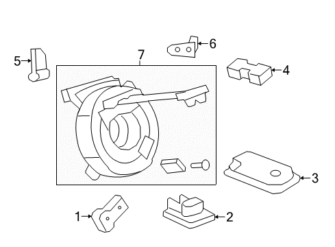 2012 GMC Acadia Air Bag Components Diagram