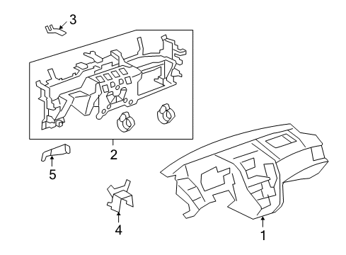 2013 Cadillac CTS Cluster & Switches, Instrument Panel Diagram 3 - Thumbnail