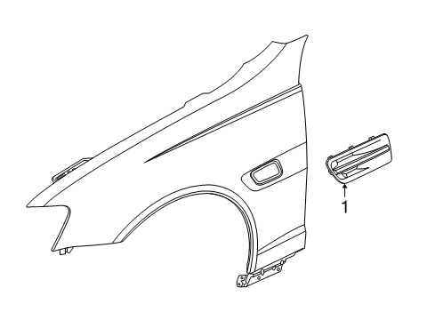 2012 Chevy Caprice Exterior Trim - Fender Diagram