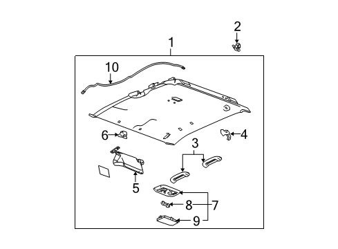 2011 Chevy Colorado Interior Trim - Cab Diagram 4 - Thumbnail